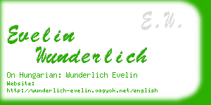 evelin wunderlich business card